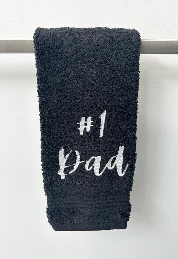 Number One Dad Plush Hand Towel / Hand Towels for Dad / Cute 