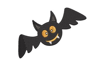 Halloween Bat Embroidery File