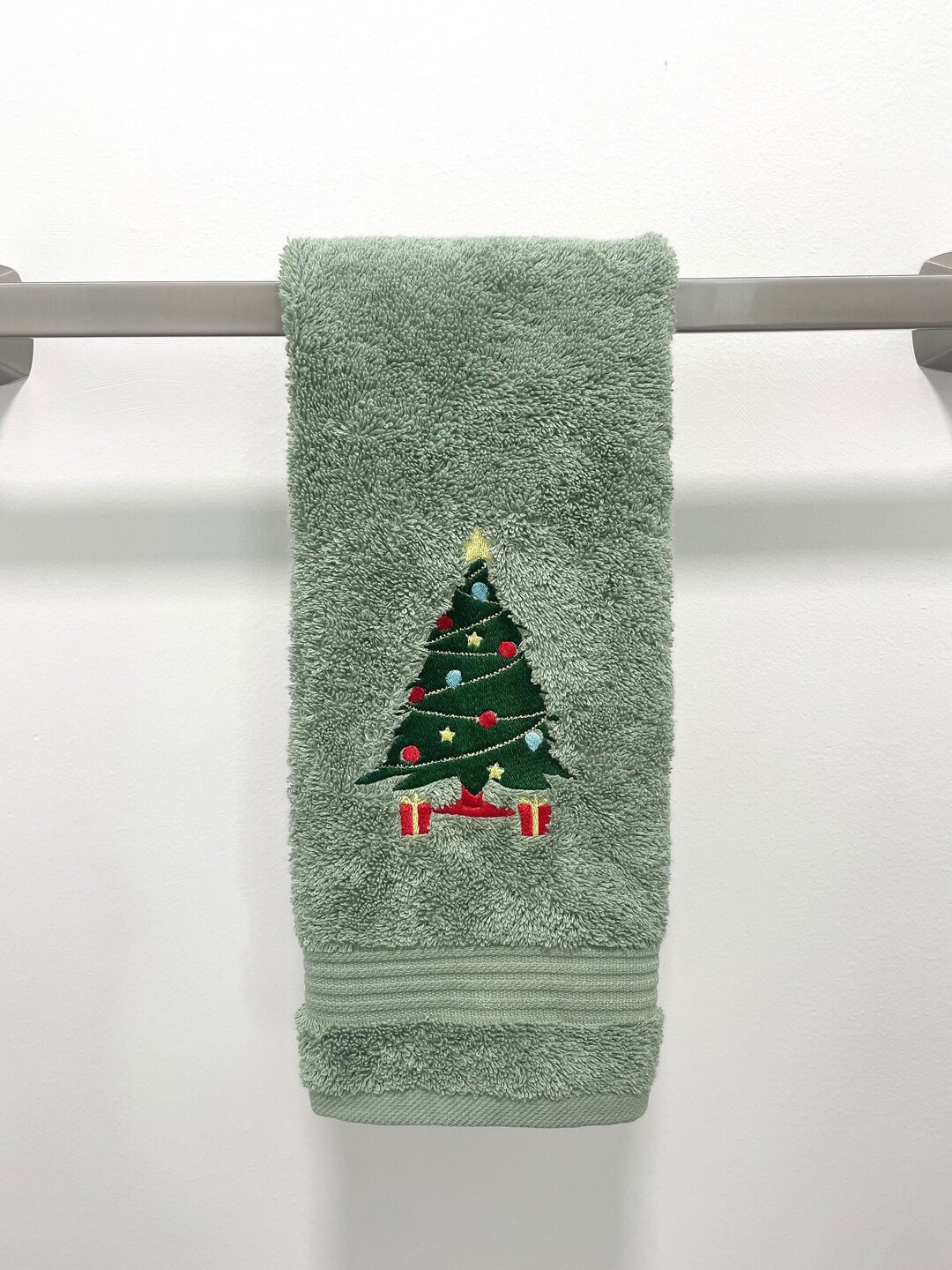 Christmas Tree Hand Towel Expert cute Winter Towel embroidered Kitchen