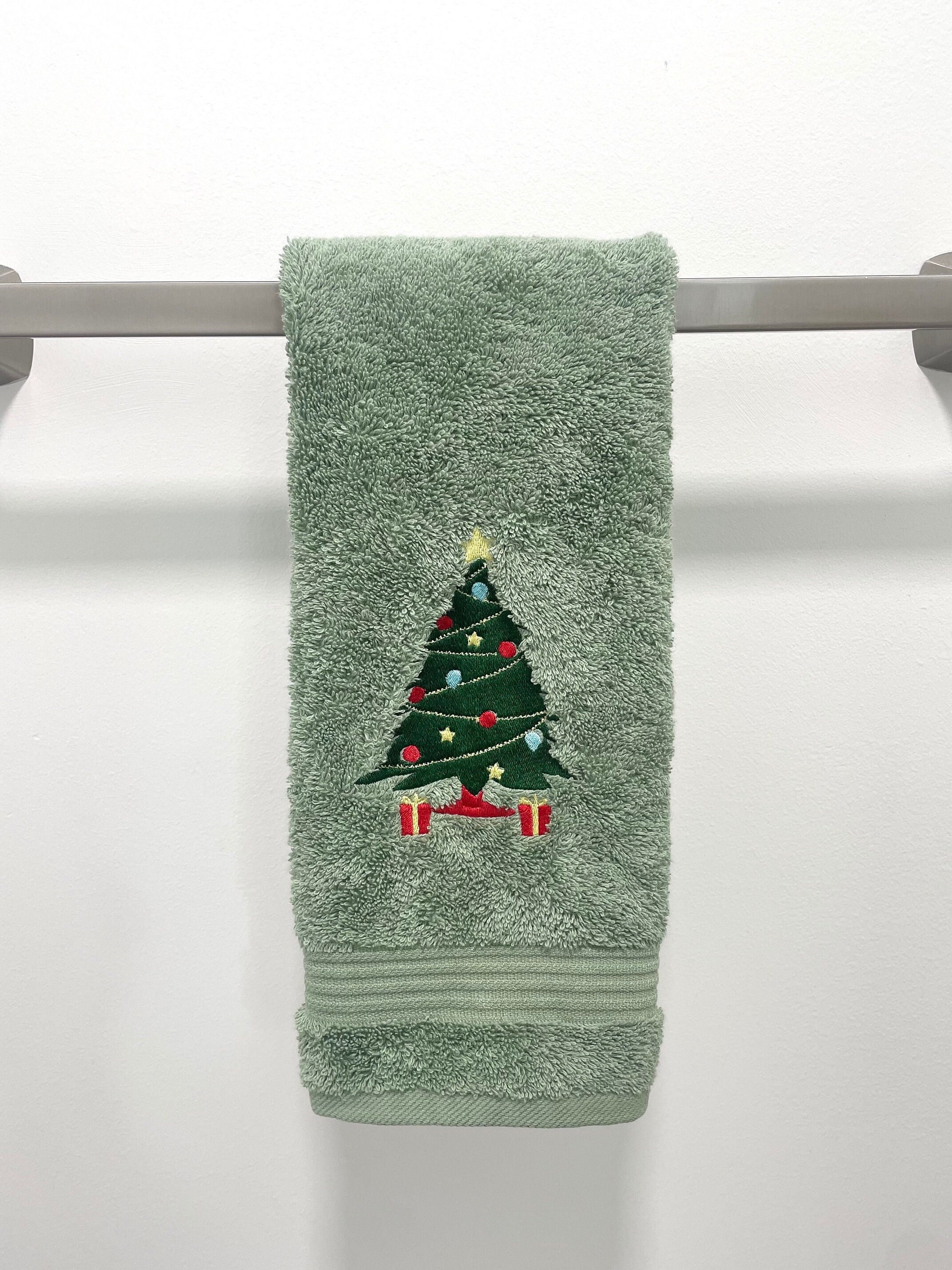Christmas Tree Hand Towel Expert cute Winter Towel embroidered Kitchen Towel christmas Home