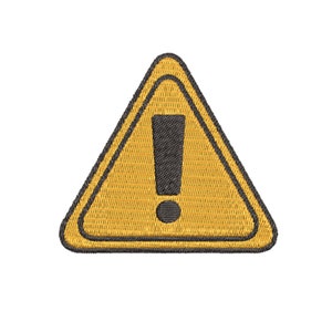 Hazard Sign Embroidery File