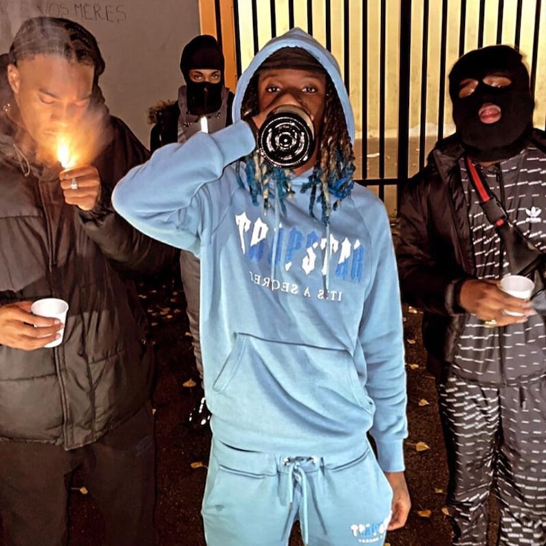 Felpa con cappuccio trapstar blu top t regalo chritmas regalo 2023