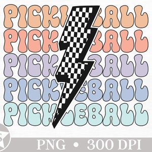 Retro Pickleball PNG | Pickleball Sublimation Design | Geschenk für Pickleball Spieler | Pickleball Turnier Shirt Png | Pickleball T-Shirt PNG