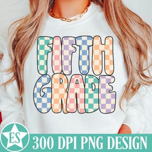 Retro vijfde leerjaar png | Shirt voor vijfde klas png Vijfde klas eerste schooldag png Terug naar school shirt voor vijfde klas png