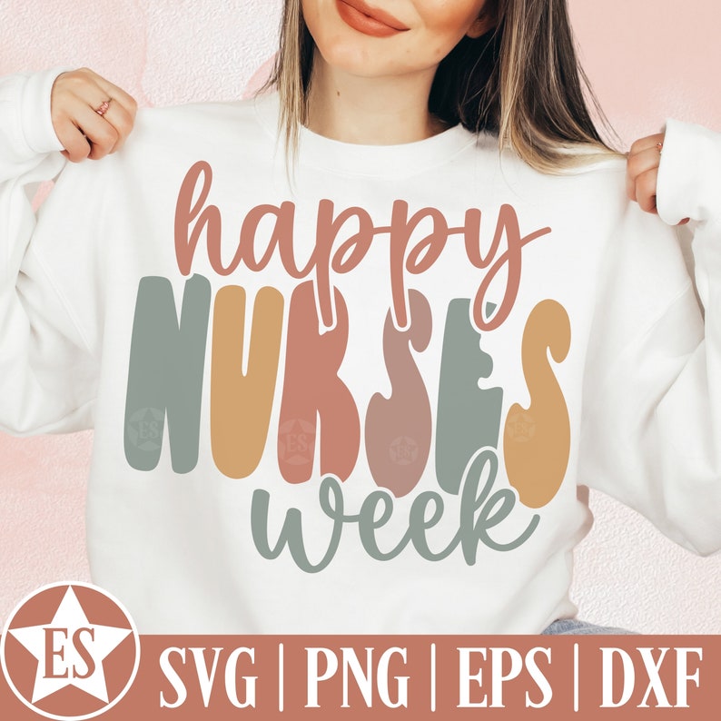 Nurses Week Lettering Happy Nurses Week SVG Design | Nurses Week Png Sublimation File Nurse ...