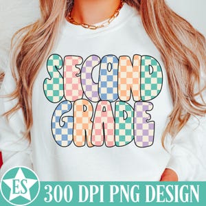 Retro 2nd Grade PNG | Back to School Second Grade Png 2nd Grade Teacher Shirt Png Second Grade Teacher Png Second Grade Tshirt Png Download