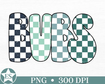 Retro Bubs PNG | Blauw geruite broer Png broers en zussen Png nieuwe baby aankondiging sublimatie peuter Shirt Png Bubba Png broer Tshirt Png