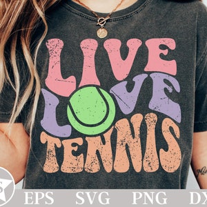 Live Liebe Tennis SVG | Tennis-Svg-Datei | Tennis Sublimations Design | Tennis Png | Highschool Tennis-Meisterschaft svg | Sofort Download
