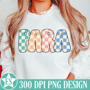 Retro Para PNG Design | Back to School Para Pro Png First Day of School Para Shirt Png Paraprofessional Png Para Shirts Png Digital Download