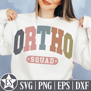 Varsity Ortho Squad SVG | Retro Orthopedic Svg Ortho Nurse Svg Orthopedics Png Orthopedic Assistant Svg Ortho Svg Ortho Png Sublimation File