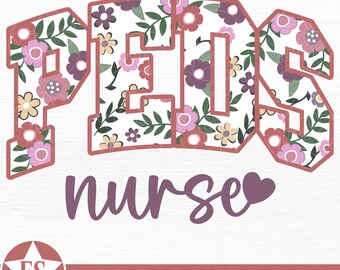 Flower Pediatric PNG | PEDS Nurse Png Pediatric Nurse Png Pediatrics Sublimation Peds Crew Png Pediatric Nurse Shirt Png Pediatrics Png