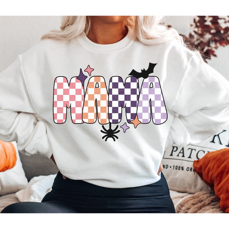 Halloween Mama PNG | Spooky Mama Halloween PNG Halloween Mamma PNG Halloween Mamma T-shirt PNG Höstmamma PNG Bus eller godis Mamma T-shirt PNG-filer bild 3