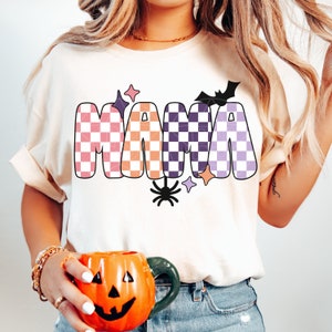 Halloween Mama PNG | Spooky Mama Halloween PNG Halloween Mamma PNG Halloween Mamma T-shirt PNG Höstmamma PNG Bus eller godis Mamma T-shirt PNG-filer bild 2