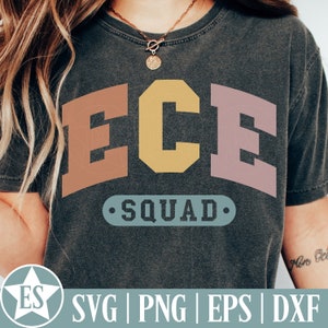 Varsity ECE SVG | Early Childhood Educator SVG Trendy Early Childhood Svg Early Childhood Educator Png Ece Png Early Childhood Education Svg