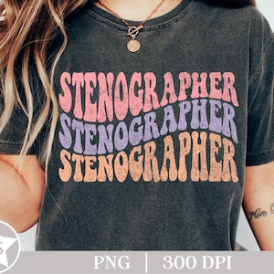 Retro Stenographer PNG | Court Reporter Png | Stenographer Sublimation | Steno Student Png | Stenographer Shirt Png | Digital Download File