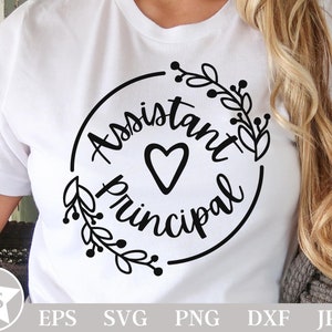 Assistent-directeur SVG | Assistent-directeur Png | Schoolassistent directeur Shirt Svg | Vice-directeur Svg | Basisschoolpersoneel Svg