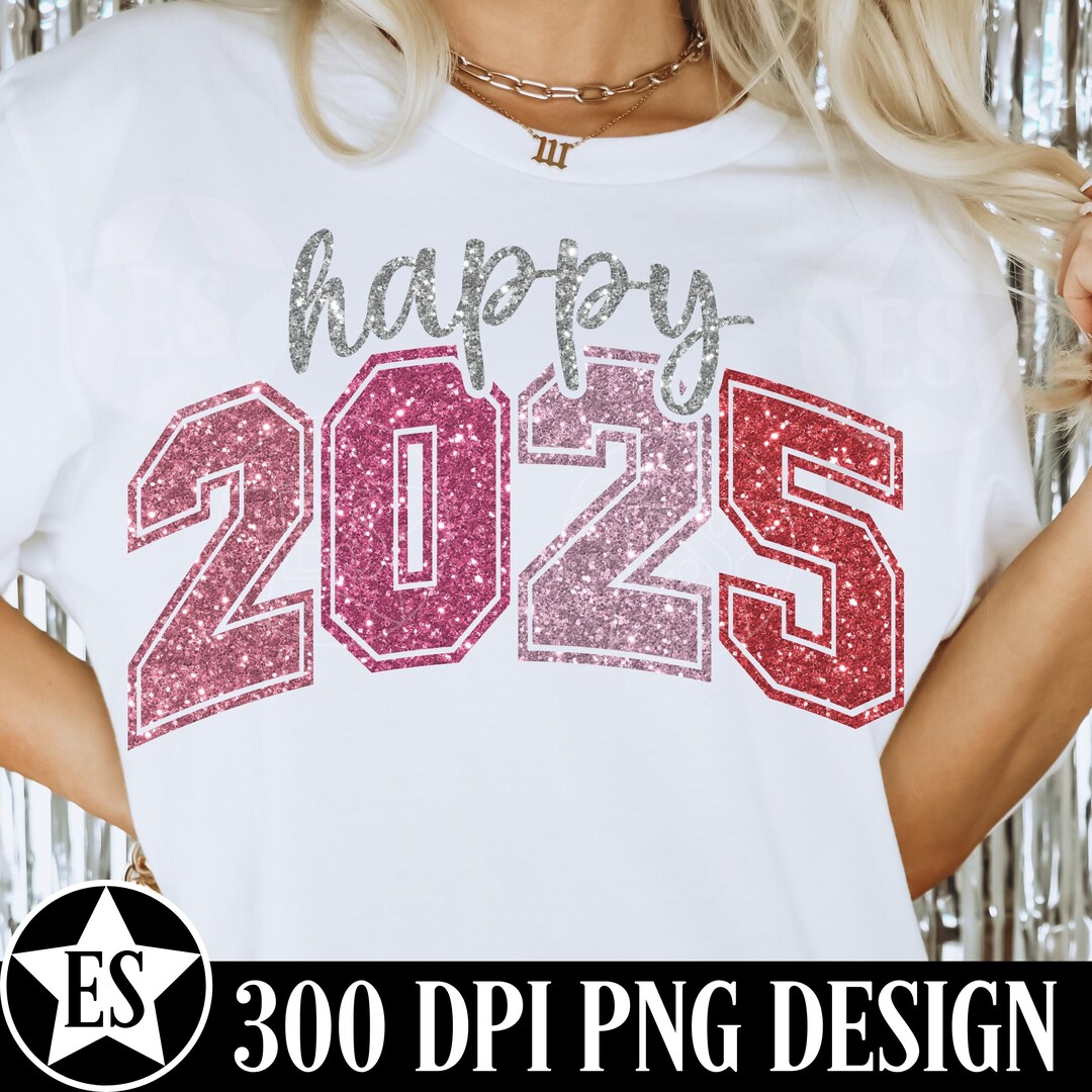 Faux Glitter Happy New Year 2025 PNG Designs 2025 New Year Png Happy ...