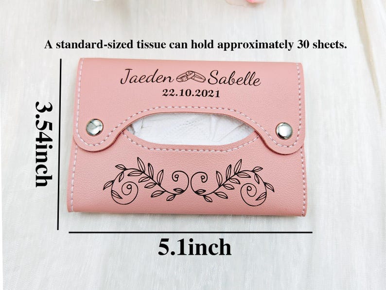 Customized Tissue Box, leather storage bags - Car decorations - Wedding party gifts - Mom gifts - Birthday gifts image 4