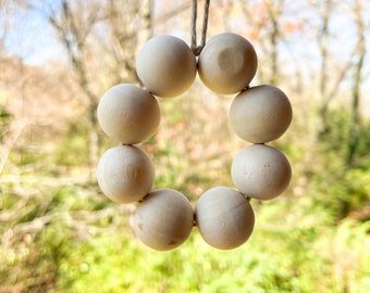 Boho Wood Bead Ornaments