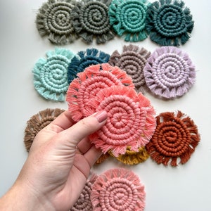Macrame Car Coasters Set | Set of Two Car Coaster | Car Accessories | Car Coasters | Mini Coasters | Cup Holder Coasters | Car Gift Ideas