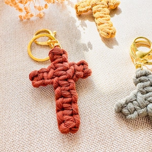 macrame cross keychain | cross keychain | Christian gifts | Jesus | macrame keychain | gifts for her