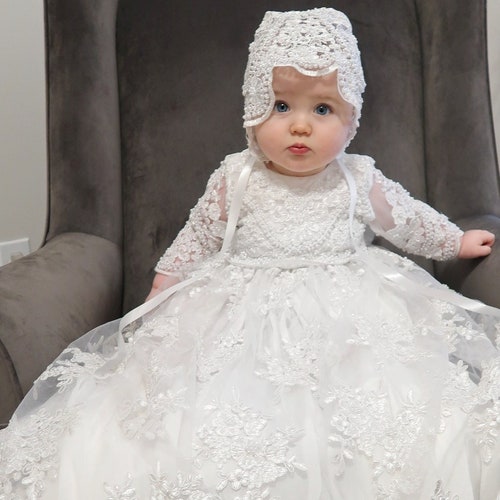 Baptism Dress for Baby Girl & Christening Gown Girl Etsy