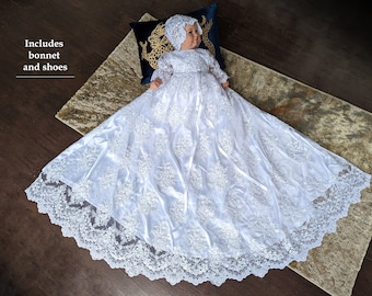 Abito da battesimo / abito da battesimo per bambina / taufkleid / abito da battesimo BIANCO / abito da battesimo neonato / Tutte le taglie disponibili
