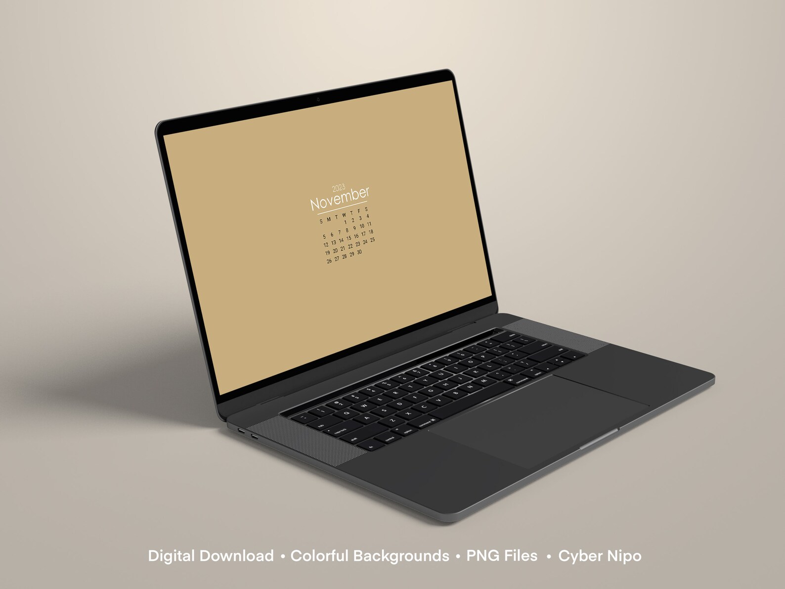 5 Desktop Calendars 2023 Monochrome Digital Monthly Etsy