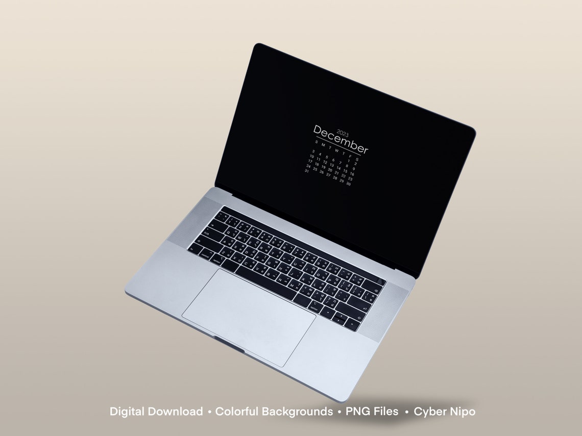 5 Desktop Calendars 2023 Monochrome Digital Monthly Etsy