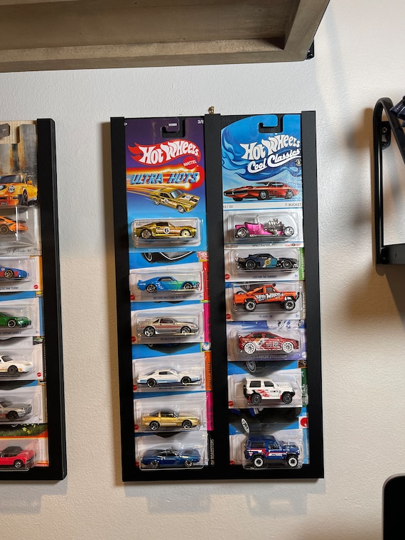 Scaffale 100 Auto Scaffale Parete Per Auto Giocattolo 1:64 - Espositore In Legno Per Hot Wheels, Contiene Fino A 100 Auto Porta Auto Giocattolo Da Parete - Foto 6