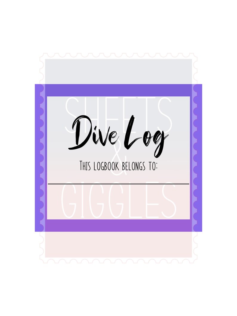 Watercolor Rainbow Nautical Printable Dive Log- Instant Download - Etsy
