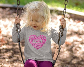 T-shirt en coton patte coeur, body personnalisé patte coeur pour tout-petit, chemise chat personnalisée, chemise chien personnalisée, t-shirt filles amoureux des animaux