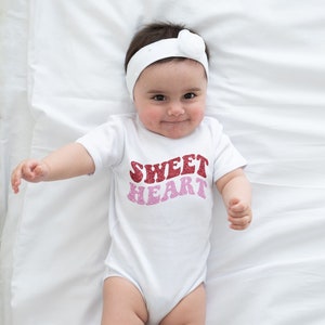 Girls Sweetheart Shirt, Toddler Valentines Day Shirt, Baby&#39;s Valentines Bodysuit, Little Girls Valentine Tee Shirt, Babies First Valentine