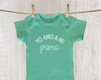 Yo Amo A Mi Prima, body I Love My Cousin, chemise cousine, cadeau bébé, body nouveau-né, t-shirt Prima pour tout-petit