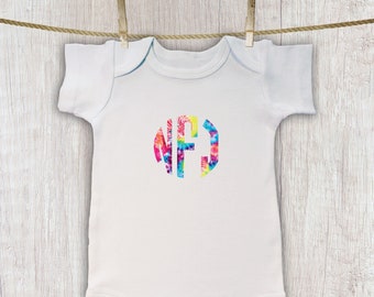 Monogram Baby Bodysuit, Toddler Monogrammed Tee, Custom Tie Dye Girls Shirt, Personalized Kids Clothes, Childs Gift, Baby Shower Gift