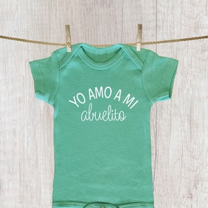 Yo Amo A Mi Abuelito, Abuelito Toddler Shirt, I Love My Grandfather Bodysuit, Grandbaby Clothing, Baby Shower Gift, New Grandpa Gift