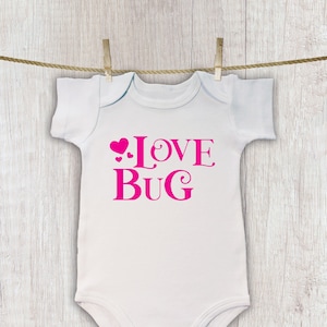 Love Bug Shirt, Toddler Girls Valentines Day Shirt, Baby&#39;s Valentines Bodysuit, Girls Valentine Tee Shirt, First Valentine Day Bodysuit