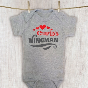 Cupids Wingman Valentine Shirt, Toddler Valentines Day Shirt, Baby&#39;s Valentines Bodysuit, Little Girls Valentine Tee Shirt, First Valentine