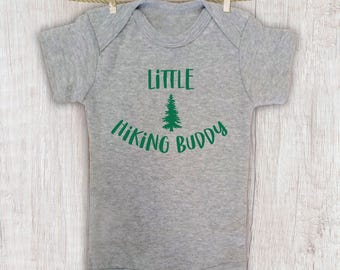 Hiking Buddy Kids Top, Little Hiking Buddy Bodysuit, Newborn Baby Gift, Baby Shower Gift, Toddler Tee, Unisex Kids Clothes, Kid Outdoor Wear