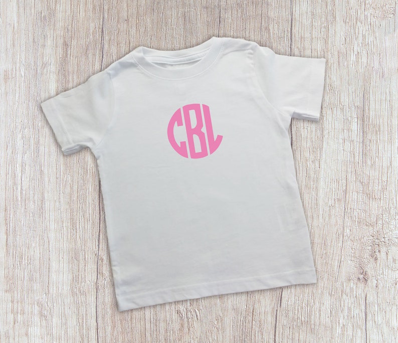 Monogram Baby Bodysuit, Toddler Monogrammed Tee, Custom Girls Shirt ...
