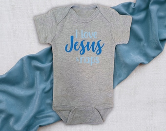 I Love Jesus & Naps Bodysuit, Christian Bodysuit, Religious Bodysuit, Baby Gift, Baby Shower Gift, Baby Boy Bodysuit, Baby Girl Bodysuit