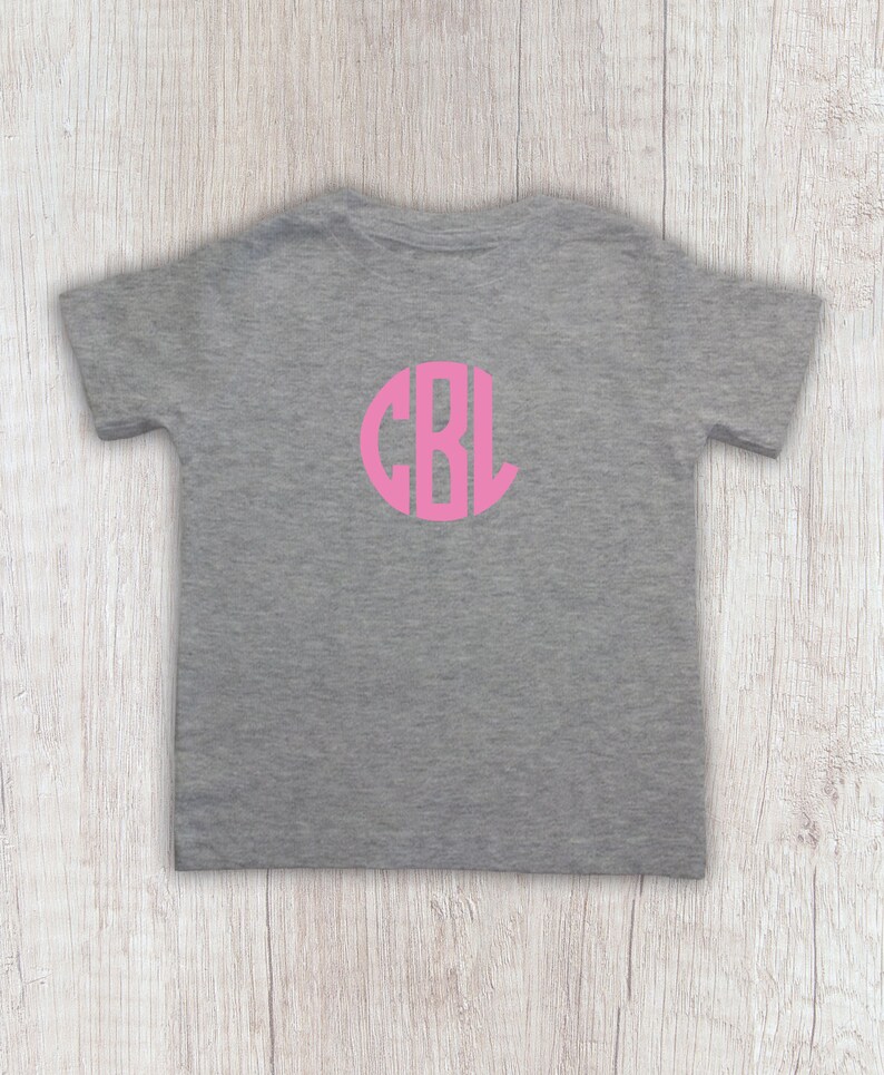 Monogram Baby Bodysuit, Toddler Monogrammed Tee, Custom Girls Shirt ...