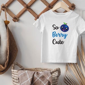 Girls Blueberry Bodysuit, Baby Blueberry Bodysuit, Toddler Girls Tee, Infant Bodysuit, Bodysuit with Fruit, Blueberry Bib, Fruit Booties