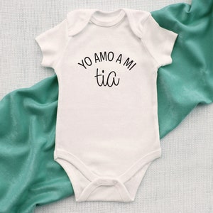Yo Amo A Mi Tia, I Love My Aunt Bodysuit, Baby Girl Clothing, Family Shirt, Infant Tia Outfit, Baby Shower Gift, Love My Tia Toddler Tee