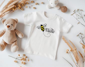 Girls Personalized Bee Shirt, Honey Bee Theme Birthday Party, Toddler Girls Tee, Baby Bumble Bee Bodysuit, Shirt with Name, Personalized Tee