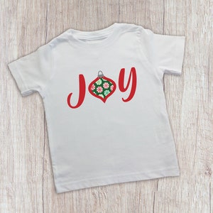 Joy Christmas Shirt, Baby Joy Bodysuit for Christmas, Holiday Toddler Christmas Tee, Girls Holiday Shirt, Cute Holiday Tee, Christmas Shirt