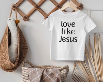 Love Like Jesus Cotton Bodysuit, Religious Baby Gift, Christian Apparel