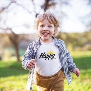 Happy Toddler Tee, Unisex Kids Clothing, Funny Graphic Tee, Toddler Graphic Tee, Baby Shower Gift, Hipster Children&#39;s Clothes, Sunshine Tee