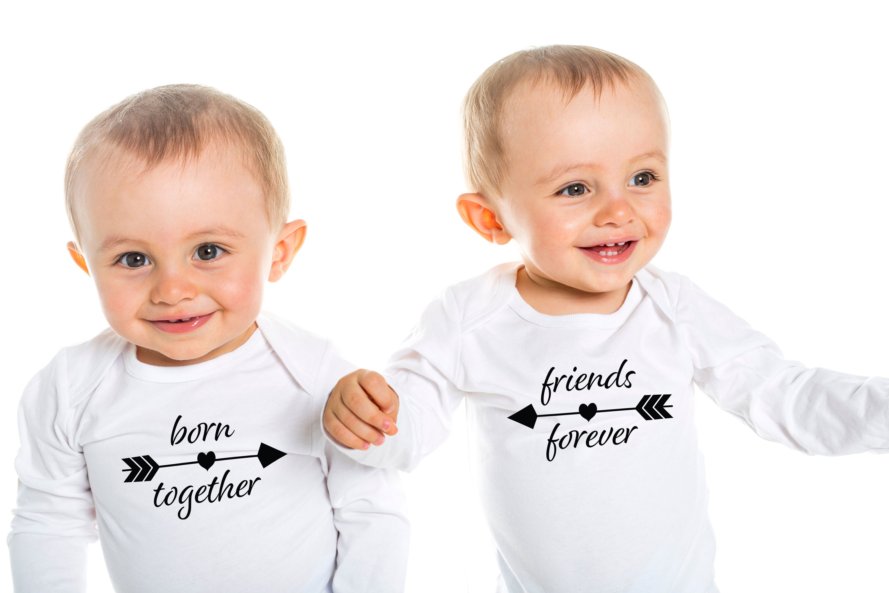 Twins Born Together, Friends Forever Bodysuit, Baby Boy Gift, Twin Baby Girls Bodysuit, New Twin Babies Gift, Multiples Outfits
