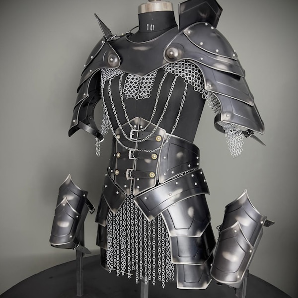 Medieval Steel Cuirass Armor, Lady Cosplay LARP Costume
